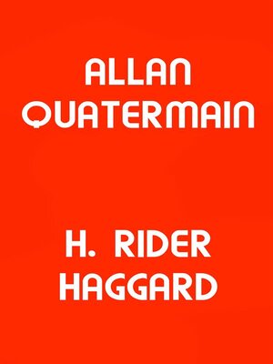 cover image of Allan Quatermain